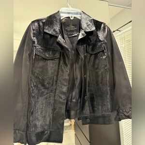 AllSaints Black Pony Hair and Leather Jacket, new!